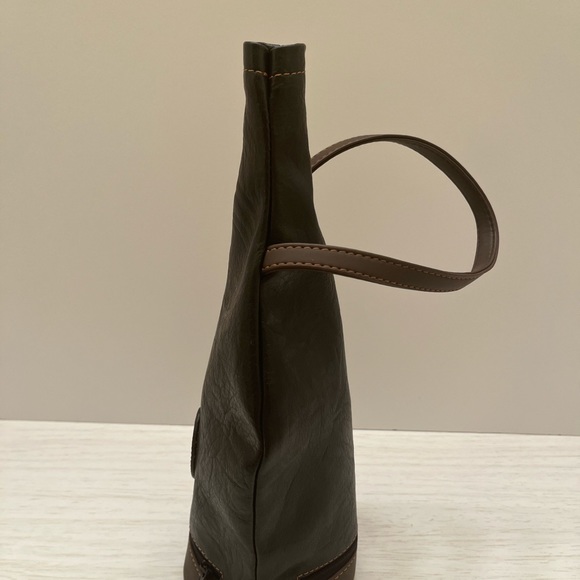 Leather wine bottle/champagne Bubbles carrier Black and brown With Carry Handle. - Picture 4 of 8